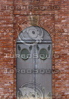 Brick arch and door texture