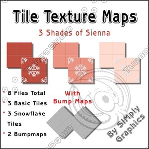 Tile Texture Maps - 3 Shades of Sienna