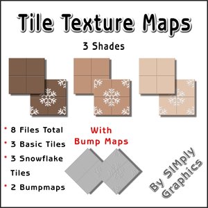Tile Texture Maps - 3 Shades of Chocolate