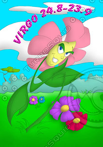 horoscope cartoon character  - virgo