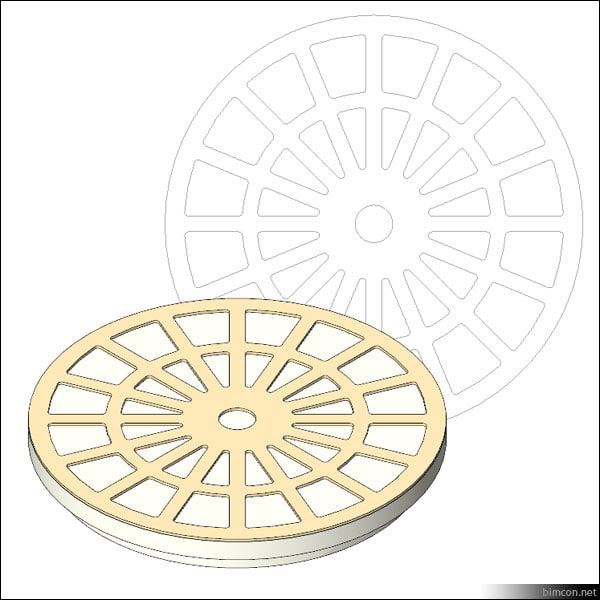 Building Revit Family manhole cover drain