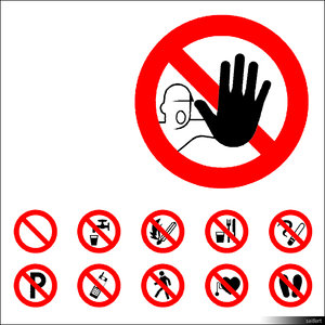 2D Symbol Prohibition Signs 00941se