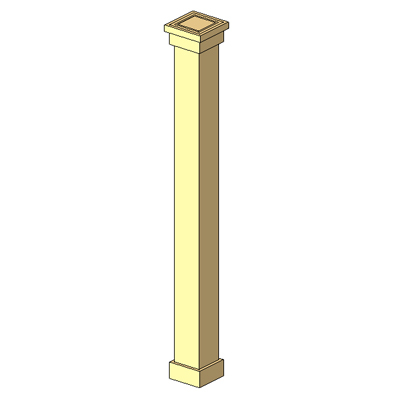 Building Revit Family Wood Porch Column