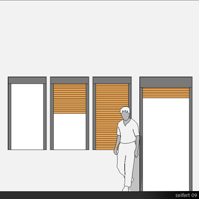 Building Revit Family roller shutter window