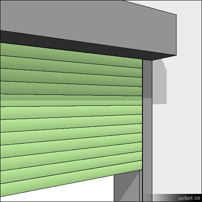 Building Revit Family shutter roller window
