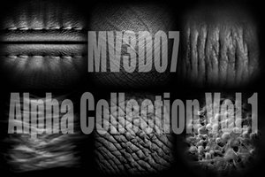 64 Zbrush Alpha Maps Collection 1