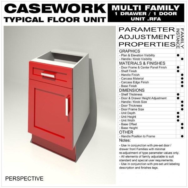 Building Revit Family Floor Casework
