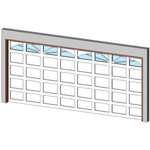 Garage-Dbl-Twin Sunburst-16x7