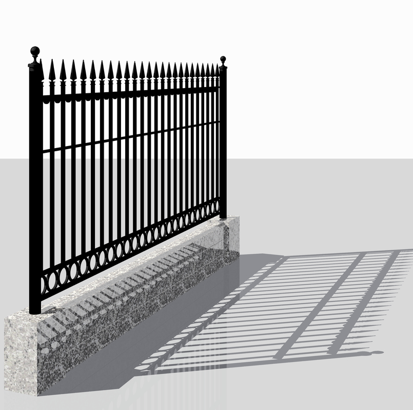 Building Revit Design fence iron railing