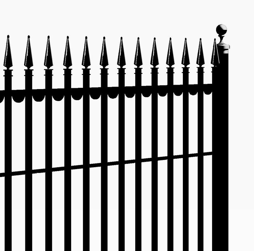 Building Revit Design fence iron railing