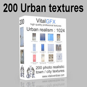 200 Game ready Urban textures : 1024 pack
