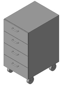 Mobile Casework_4 Even Drawers