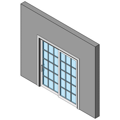 Building Revit Family wood door patio