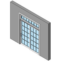 Wood Exterior Sliding Patio Door, Single With Transom