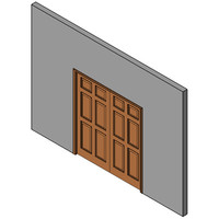Wood Sliding pocket Door, Double