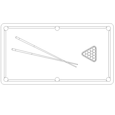 Building Revit Family Pool Table 2d