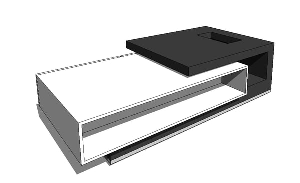 Building Revit Family Coffee Contemporary Table