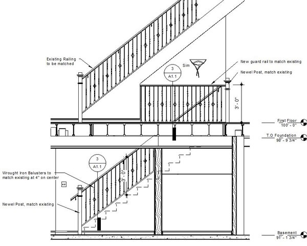 Building Revit Design Craftsman Railing basket