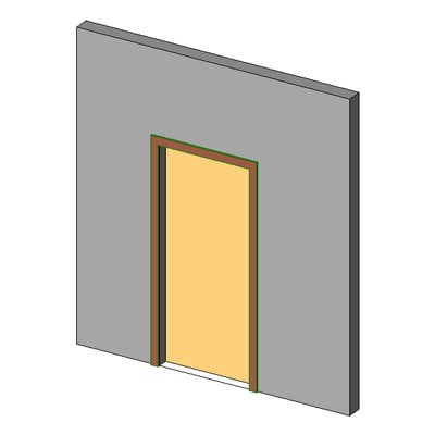 Building Revit Family single flush door