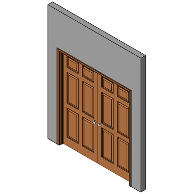 Building Revit Family wood door prehung