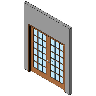 Building Revit Family wood door prehung