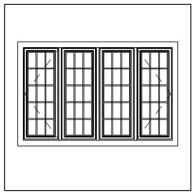 Building Revit Family Window Casement Residential