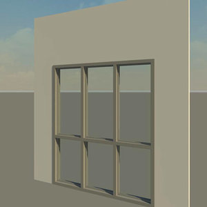Hollow Metal Window, Triple Sidelite
