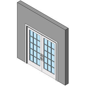 Wood Exterior Entry Swing Door, Double