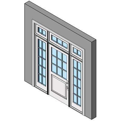 Building Revit Family wood door swing