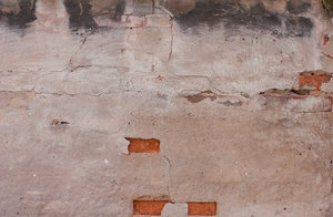 Brick wall with cement