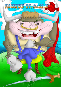 horoscope cartoon character  - taurus