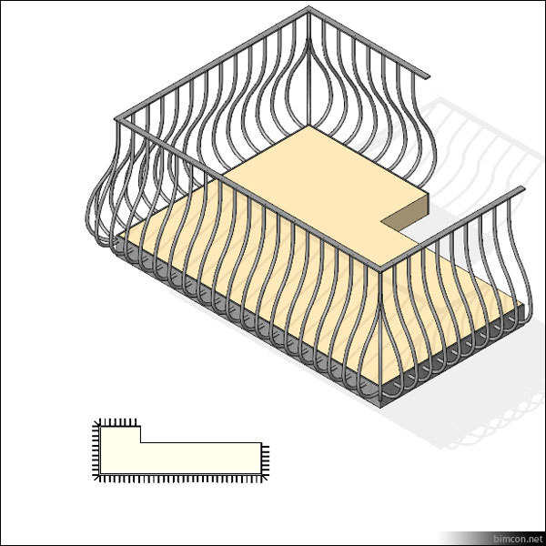 Building Revit Family balcony patio terrace