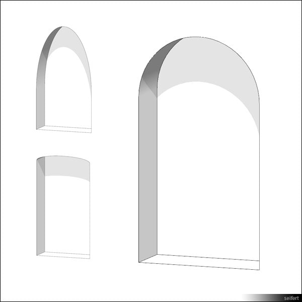 Building Revit Family niche wall slot