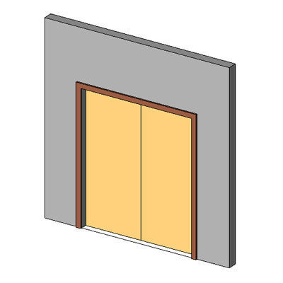 Building Revit Family double flush door