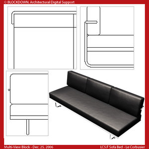 LC5.F Sofa Bed Multi-View Block