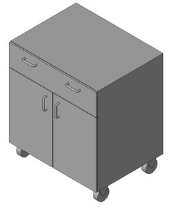 Mobile Casework-1 Lg Draw 2 Doors
