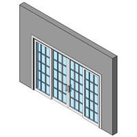 Wood Exterior Sliding Patio Door, Double
