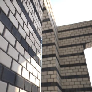Bicolor coated brick texture