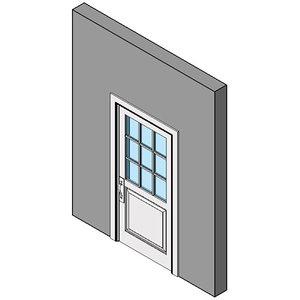 Wood Exterior Entry Swing Door, Single