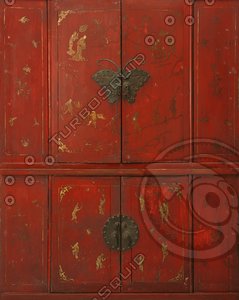 Chinese Painted Cabinet Texture