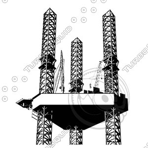rig, oil, gas, energy, offshore, vector,