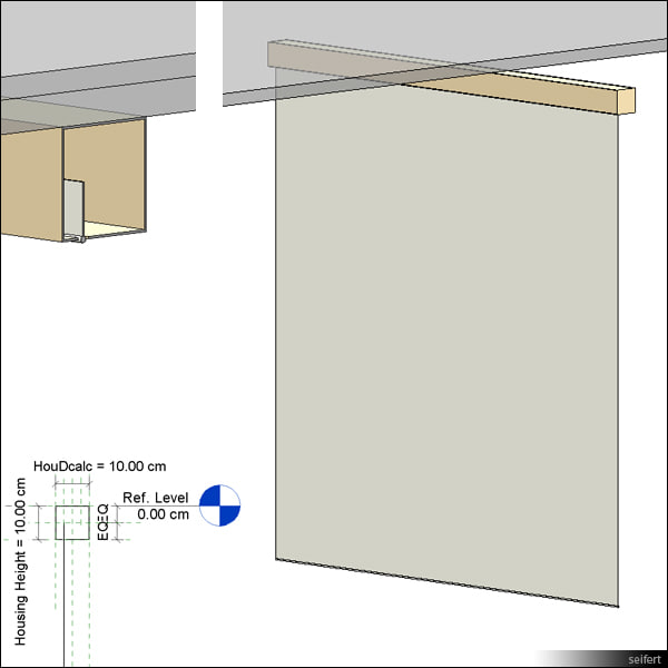 Building Revit Family projection screen ceiling