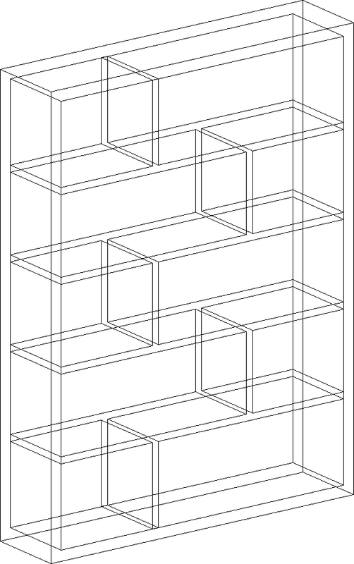 Building Revit Family Bookcase Furniture Parametric