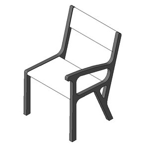 Chair - One Armed - Oak Dining Chair
