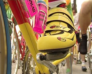 Cycling - leg on pedal