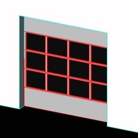 Overhead Door-10 ft-Alum/Glass-Detailed Section