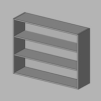 WI 300 4ft6 height 2 shelves