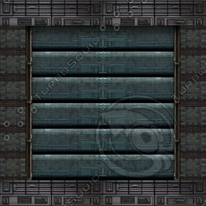 Gothic tech hallway : Ribbed wall green