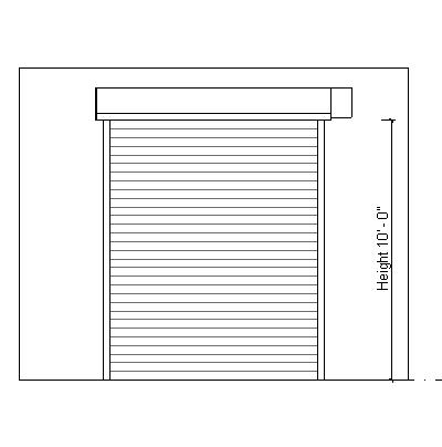 Building Revit Family Door Overhead coiling