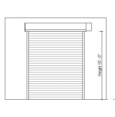 Building Revit Family Door Overhead coiling